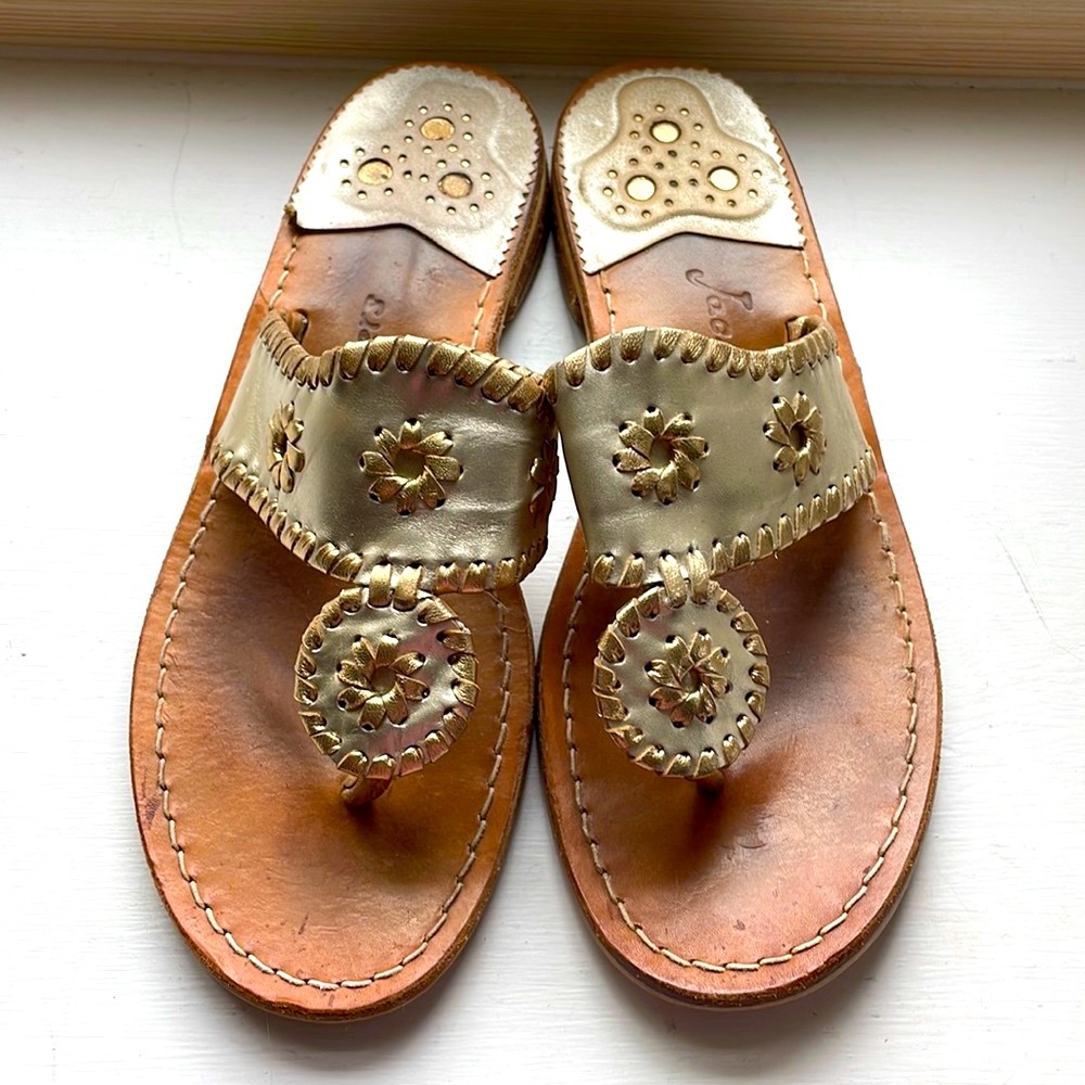 Jack Roger gold flat sandal